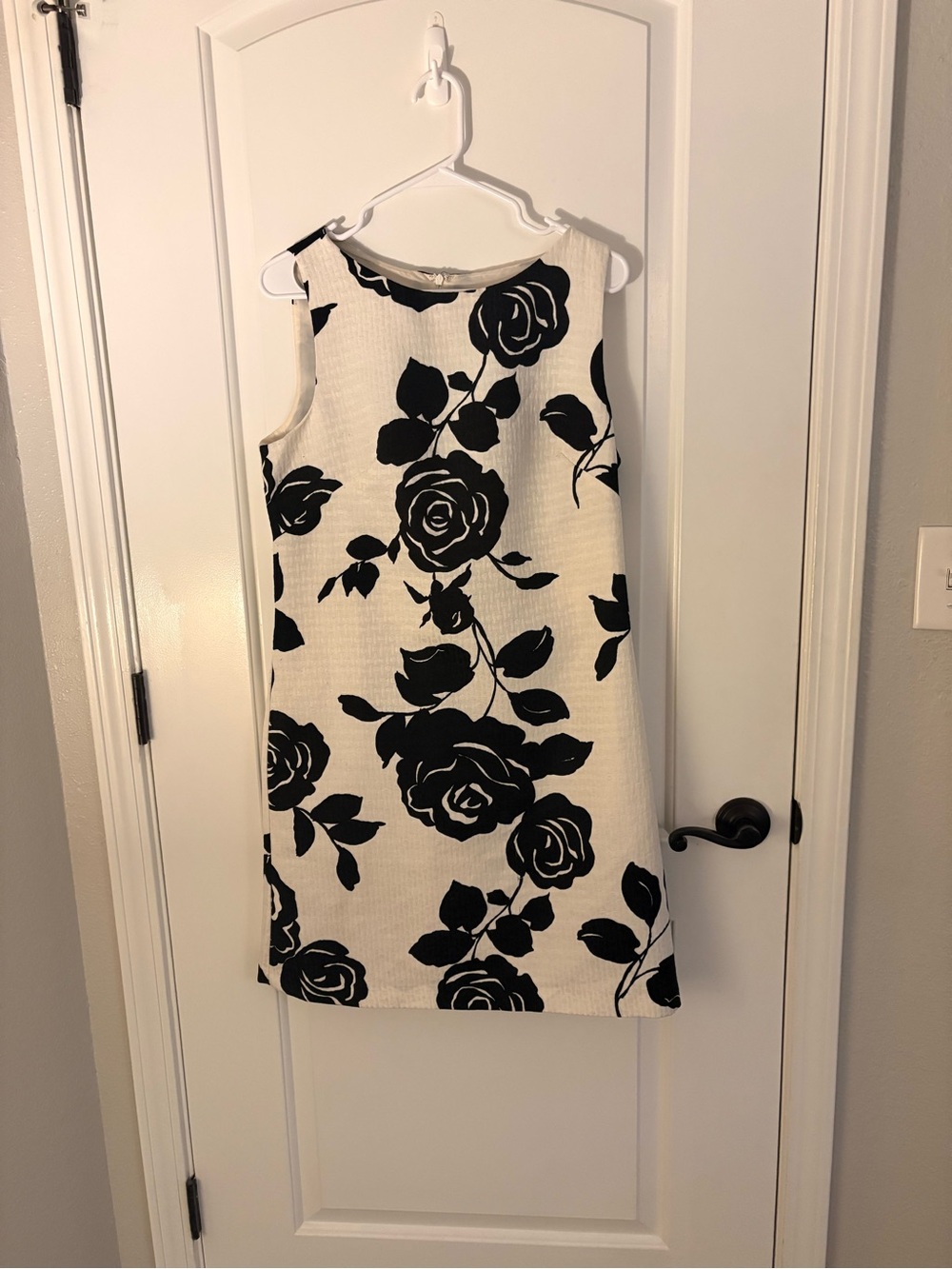 Eliza J Black & White Floral A-Line Dress